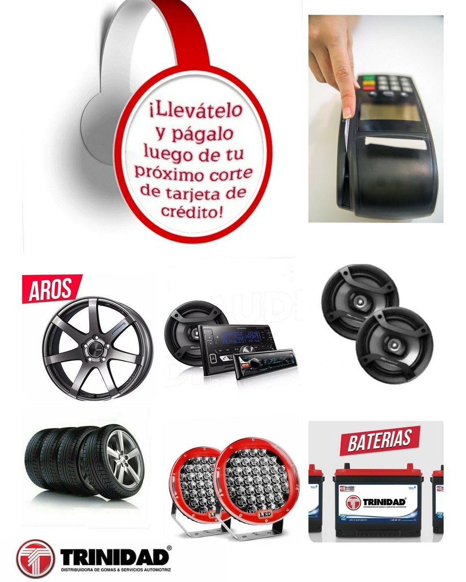 ¡Llevátelo y págalo luego de tu próximo corte de tarjeta de crédito!
nuestra propuesta que si  necesitas tus gomas, aros, baterías o mantenimientos, adquiérelo ahora sin cargar tu tarjeta este mes. Te lo cobramos después de tu próximo corte de tarjeta, ¡LO PUEDES HACER HOY!

.