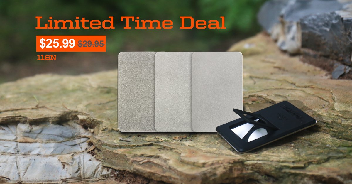 Sharpalcorp's tweet image. Sharpal 116N Credit Card Size Diamond Sharpening Stone 3-pack (comes with Coarse 325, Fine 600 and Extra Fine 1200) will be on sale with $4 off for 🔥$25.99 during this weekend ONLY!

Check our Amazon page amzn.to/30W2OTn for the price change!