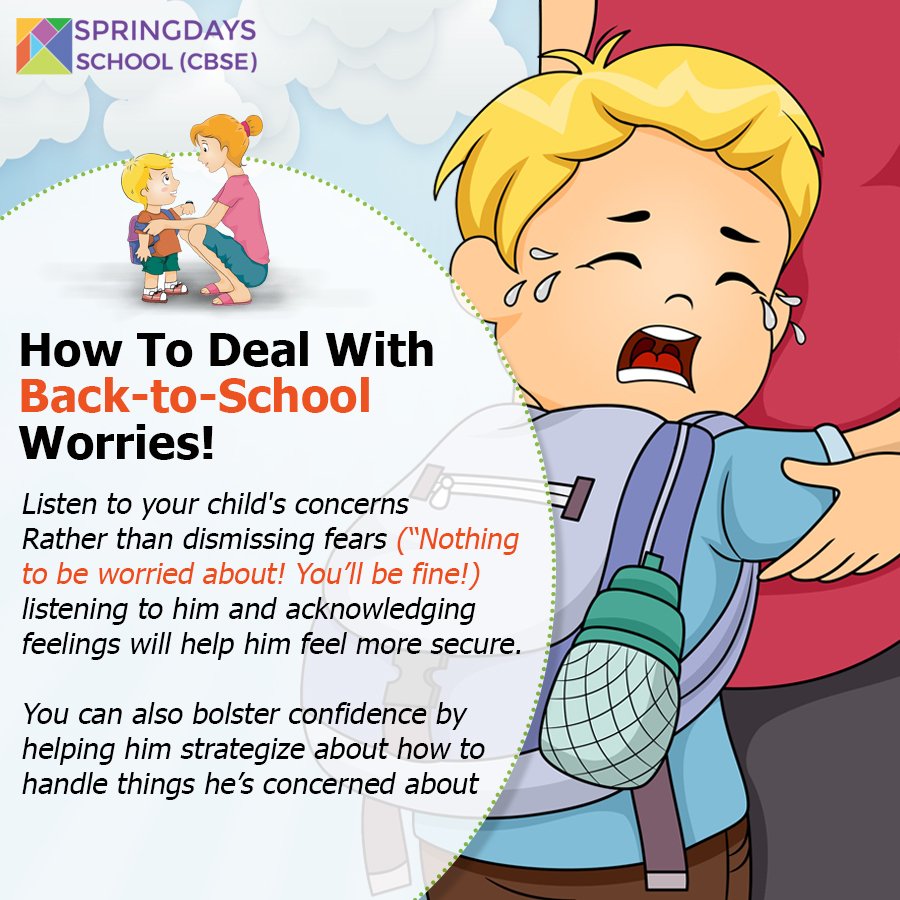springdayscbse's tweet photo. As we start the next academic year, we have many new children joining the Springdays family from other schools. To transition the change smoothly, here's something which would help ease the fear.

#Backtoschool #Fear #Parenttip #School #Education #Havenofear #Schoolisfun #Vellore https://t.co/WiAv4LVfFM