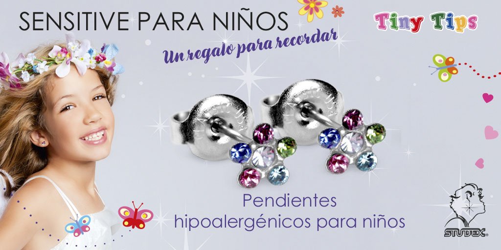 StudexIberica's tweet image. ¿Conoces ya nuestros pendientes hipoalergénicos Tiny Tips para niños? #UnRegaloParaRecordar #SensitiveParaNiños #SensitiveForKids #SensitivebyStudex #Studex