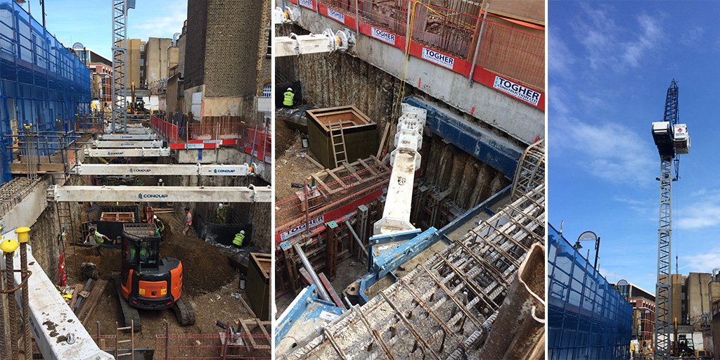It's all happening on site at our Spitalfields Works project! The piling has been completed, the basement dig has commenced with lift pit and sump construction ongoing. #progress #detailmatters <a href="/Veretec_Studio/">Veretec</a> 
@LtdCuro <a href="/weareourplace/">Our Place</a> <a href="/engenuiti/">engenuiti</a> <a href="/StaceLLP/">Stace LLP</a>