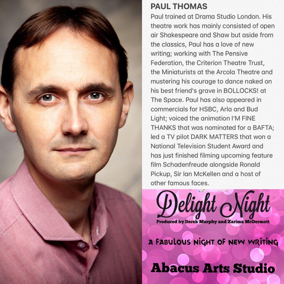 delight_dk's tweet photo. And introducing our powerhouse of actors for 'She' The faaaabulous @stevecheriton,The glorious @weebonniehelen,the phenomenonal @PaulThomasXV and the spectacular @LaineyShaw This one's gonna be a treat! #theatre #stage #newwriting #londontheatre #actors https://t.co/lsO424aX1M