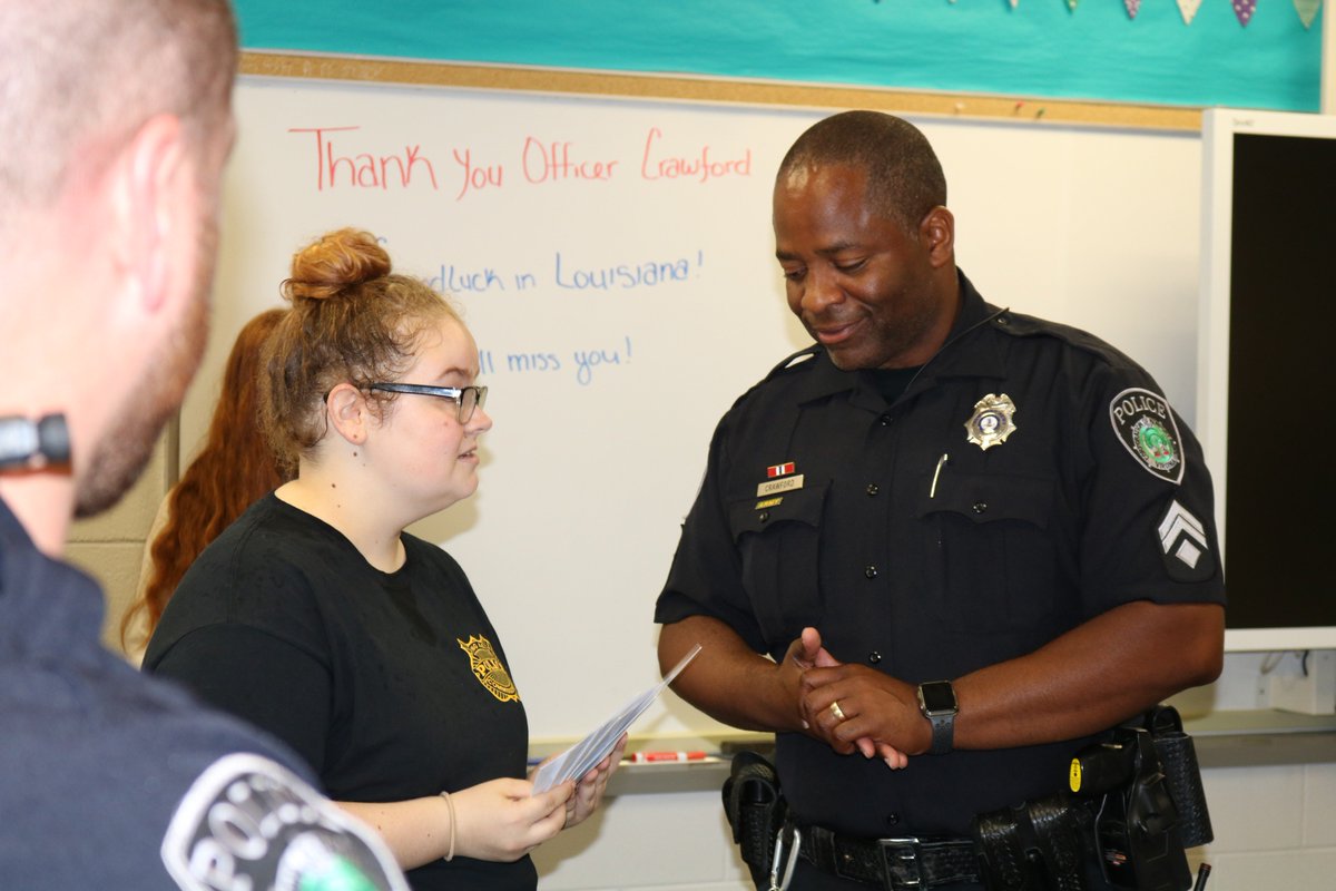 NNPSWoodside's tweet photo. Farewell to Officer Crawford. We wish you well during your retirement.
#WOODSIDEPRIDE #NNPSPROUD @NnpdOutreach https://t.co/67Mqb4Winj