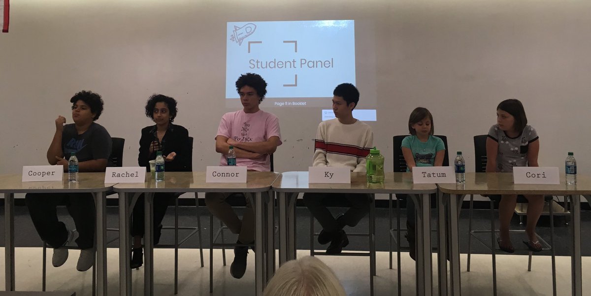 pisdetsi's tweet photo. Student voice is woven into all aspects of #etsi19. This morning, we kicked off day two of #pisdetsi with a thought-provoking and inspiring student panel. #pisdlearns https://t.co/7VJy6fcarH