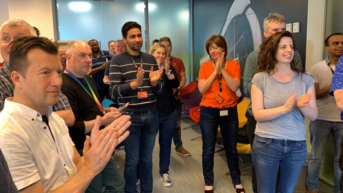 MastercardIRE's tweet photo. Stephen Elder is looking very well for 20 years at Mastercard Dublin today @mcirlstaff and there was a big turnout to celebrate this great achievement. Congratulations Stephen, enjoy the pints tonight! #greatplacetowork https://t.co/0xumEmEm7f