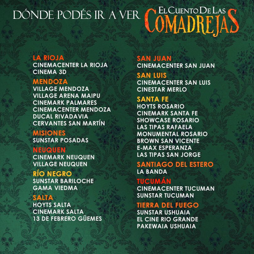 El Cuento de Las Comadrejas tweet media