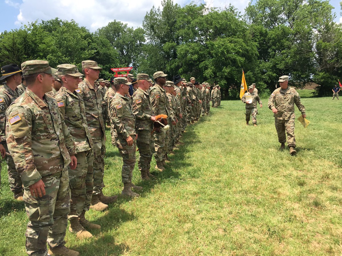 TheRealWar6's tweet photo. 2019 Spur Ride is complete. 88 Soldiers started the grueling 36 hour test of will and skill and 65 Soldiers came across the finish. 65 Soldiers, NCOs, and Officers are 1-33 CAV’s newest spur holders and join a long lineage of those who have walked these paths before them. 🤠⛩ https://t.co/G7EFHGQuwy