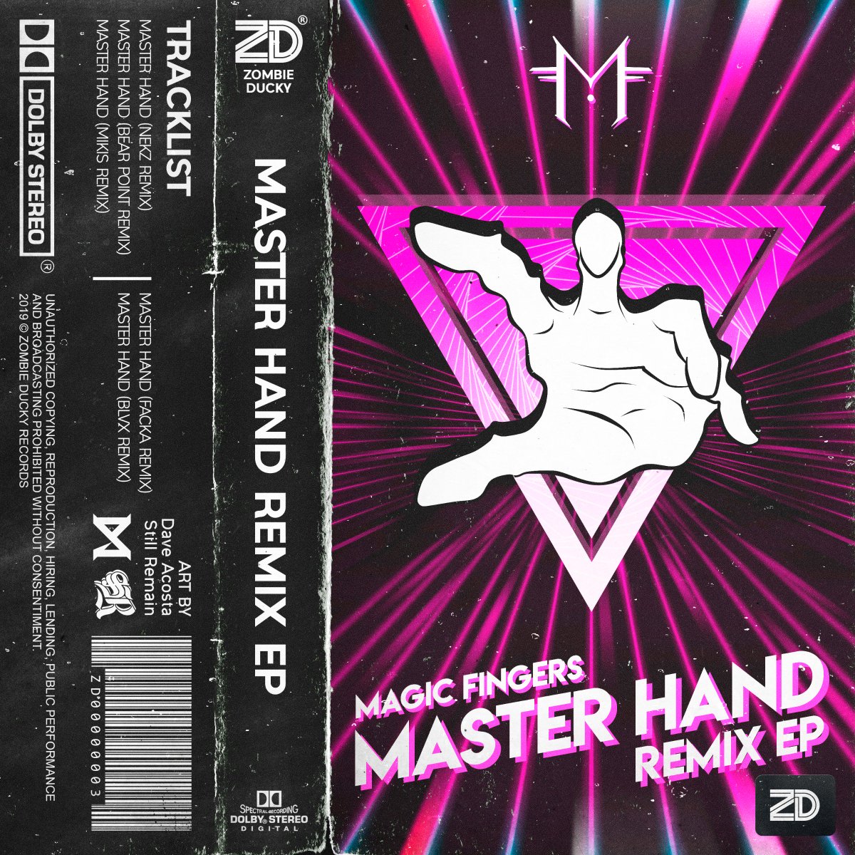 ZombieDuckyRec's tweet photo. Ya se encuentra disponible el EP de Remixes de Master Hand, el ultimo tema de Magic Fingers. 🦆☢️
Escuchalo en: https://t.co/rAPXU4IRDN
Próximamente en todas las plataformas de streaming y compra digitales https://t.co/BYmhMyYYW9