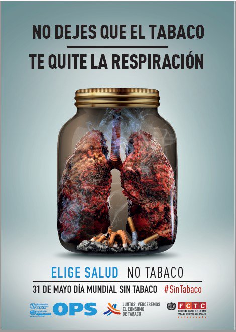 sacs_ve's tweet photo. #31May // El 31 de mayo de cada año, la Organización Mundial de la Salud (OMS) celebra el Día Mundial Sin Tabaco.  Es una oportunidad para concienciar sobre los efectos nocivos y letales del consumo de tabaco y la exposición al humo de tabaco ajeno, y para disuadir del consumo https://t.co/T2NzcF6z9K