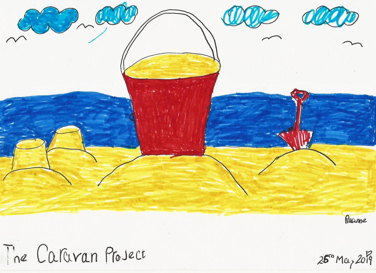 CaravanProject's tweet photo. A lovely postcard entry from Ruanne! Who else loves building sandcastles on the beach?!

#postcardcompetition #happyholidays #thecaravanproject https://t.co/Di66TzOgqX