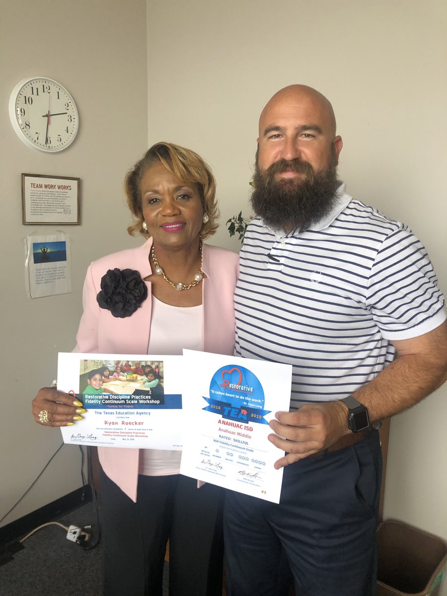 coachroecker's tweet photo. Nothing like working to change the culture where you are at.  @Anahuac_MS becomes only the 3rd school in ALL of Texas to earn this distinction.  Plus we are the 2nd school to receive the SKILLFUL rating in only yr 2!  Thank you to our teachers/admin! Thank you Dr. Lang! @teainfo https://t.co/j0HbwwgM3N