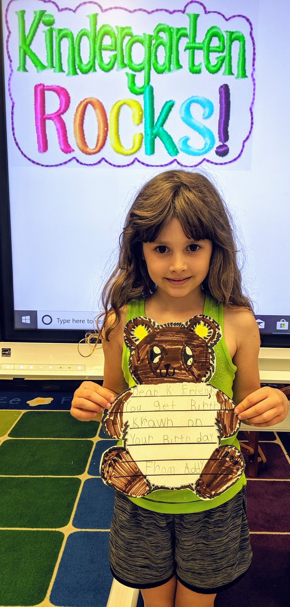 MissMcEleneyK's tweet photo. We celebrated K for Kindergarten Rocks today as part of our #ABCcountdown. Ss wrote letters to the incoming K kiddos to tell them why Kindergarten Rocks @WoodcrestES. #wesBetterTogether #WEareCHPS #reflectingonlearning https://t.co/egozAnrlL6
