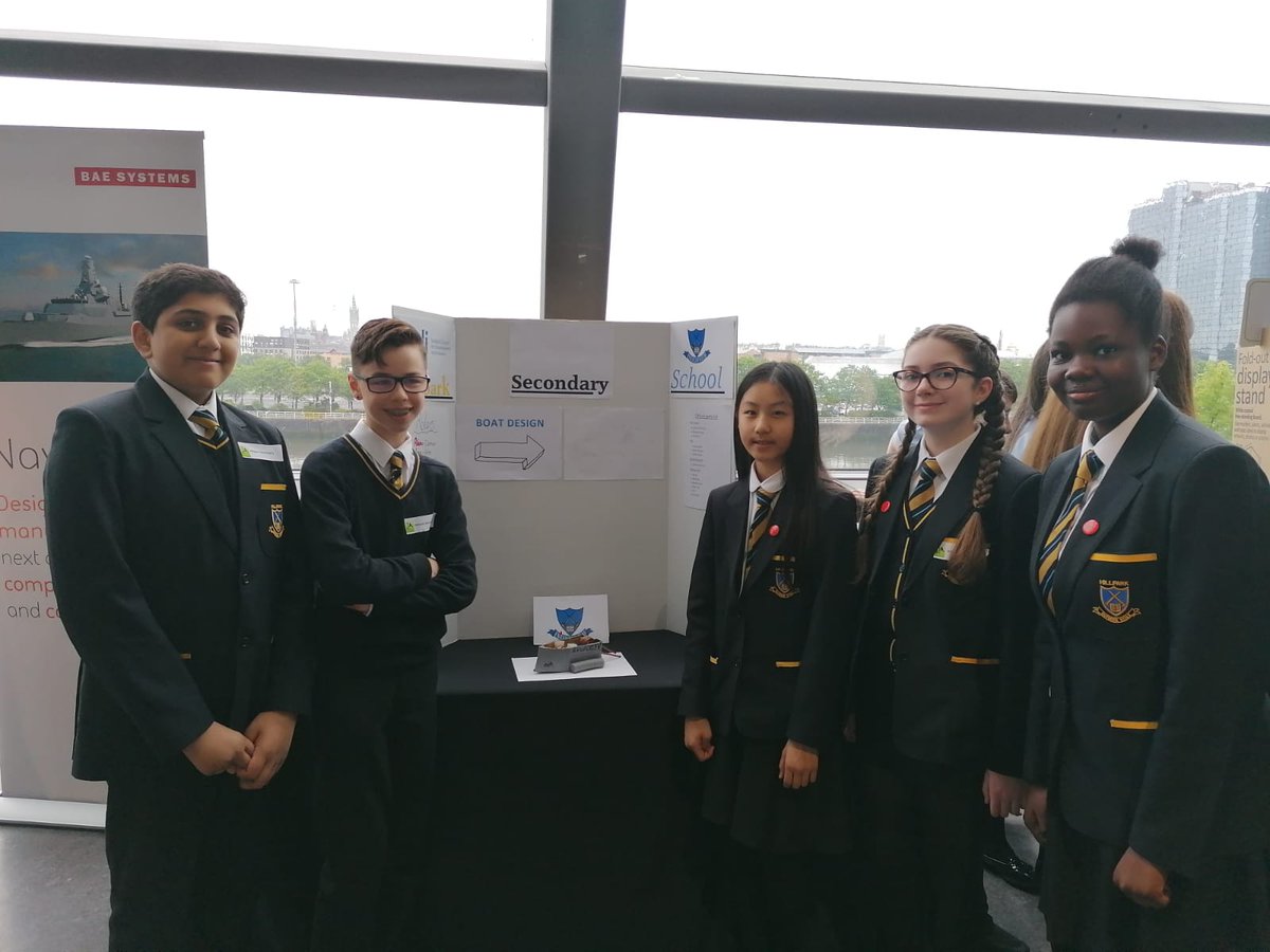 HillparkSec's tweet photo. Well done to our S1 BAE Propel challenge team on building a great boat! STEM-tastic effort 👏⛵ 😁Big thanks to Miss Armstrong &amp; @BAESystemsplc &amp; congrats to the winning team from @clydebankhigh 🥇👏 https://t.co/T1BPGCkLxt