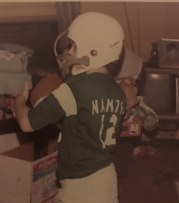  Happy Birthday Joe Namath .....My first football hero Me in uniform 