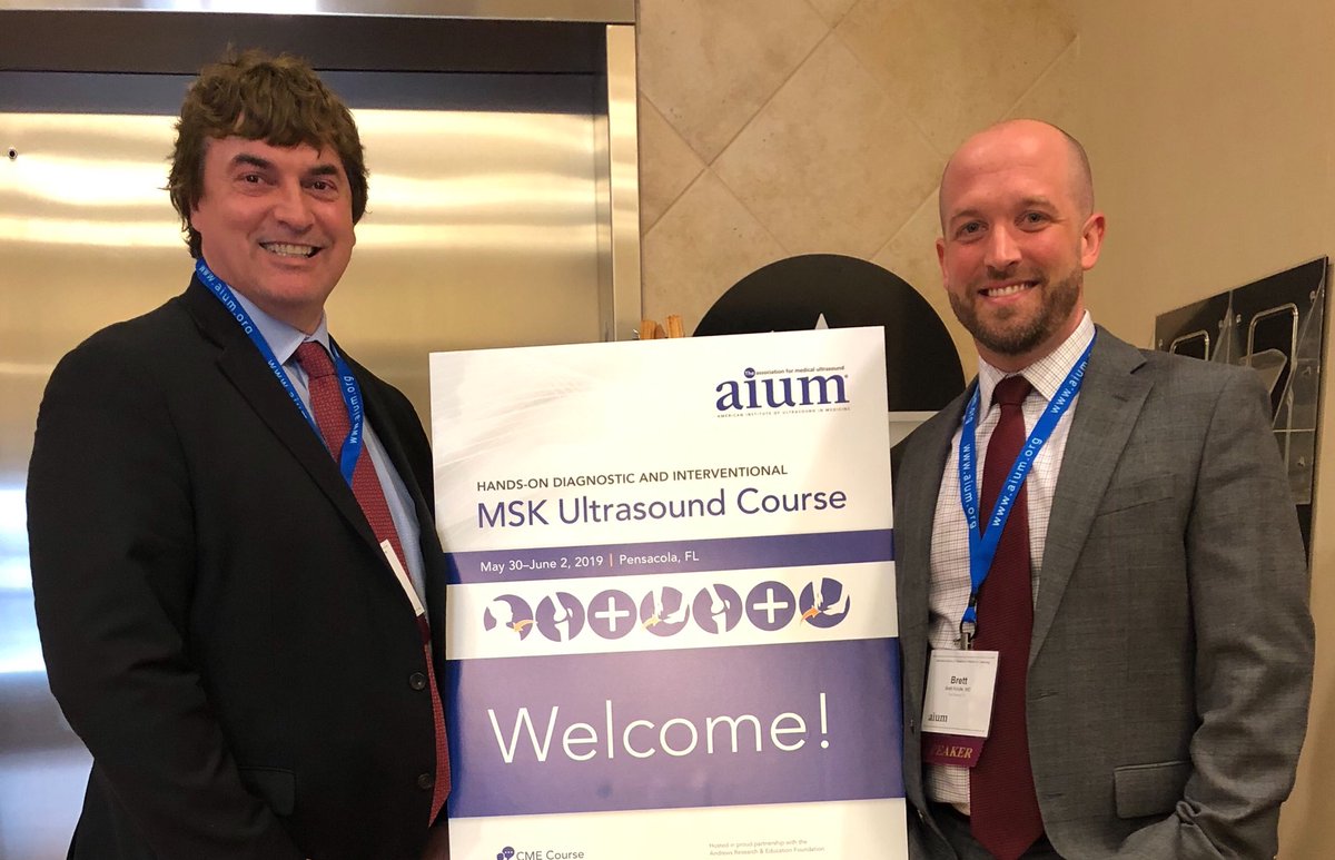 brettkindlemd's tweet photo. Great to spend time with @MayoClinic @SonexHealth Jay Smith, M.D. at the @AIUMultrasound @Andrews_REF MSK Ultrasound Course. #MSK19 #MSK #AIUM https://t.co/hz3CfCpFkn