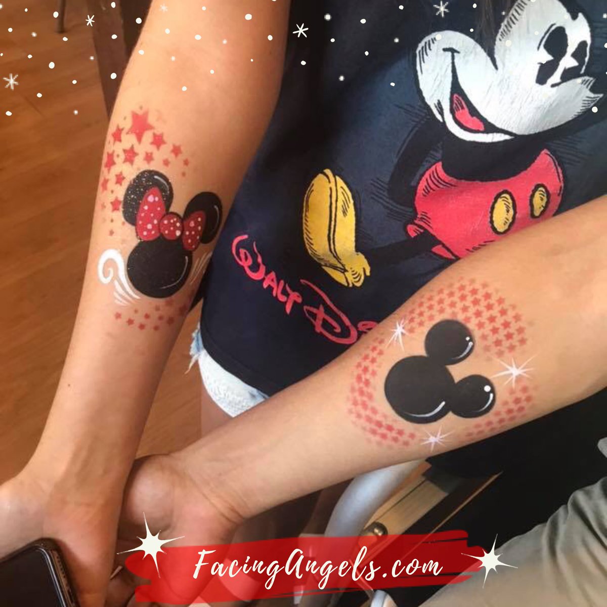 FacingAngels's tweet image. Loved creating these matching his/hers designs for a #Mickey party. 

#mickeymouseparty #partyideas #Bodyart #dmv #disneymickeymouse
