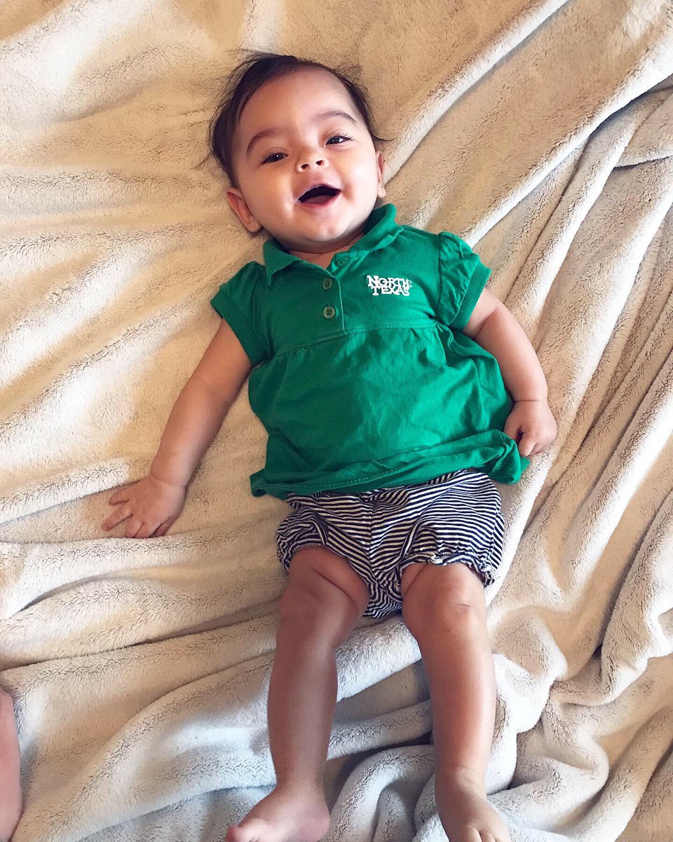 Happy #MeanGreenFriday! This future eagle is ready for the weekend! 💚🦅 #UNT