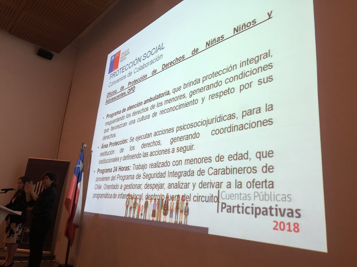 SenameAntofa's tweet photo. ⭕️ AHORA | Directora Regional María Inés Verdugo, participa de Cuenta Pública de la @GobAntofagasta quienes ejecutan en conjunto con @SenameAntofa la Oficina de Protección de Derechos de la Infancia de #Antofagasta y #Programa24Horas https://t.co/yYEg6Wg0NR