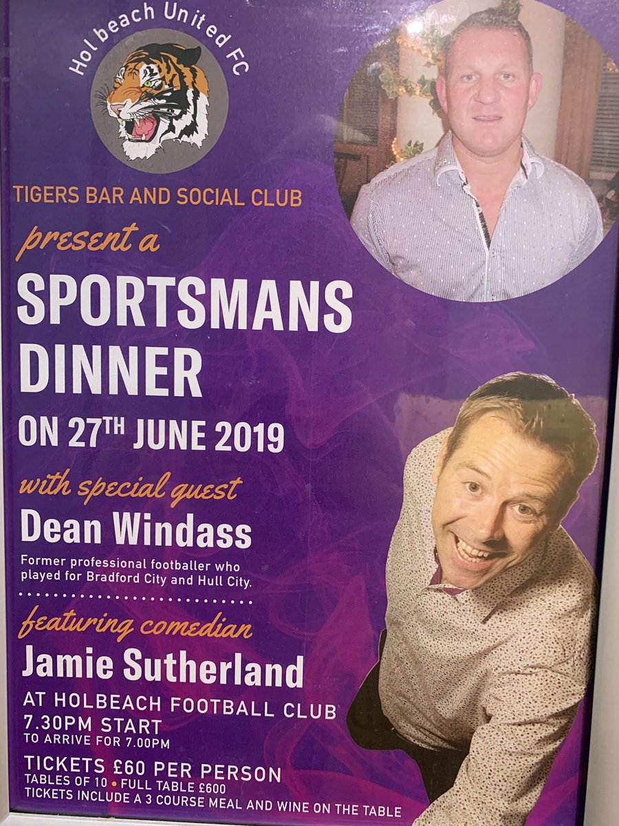 bar_tigers's tweet photo. The @DeanWindass sportsman’s dinner is now a sell out. 🍻🍻🍻 https://t.co/GfeCf3k9hK