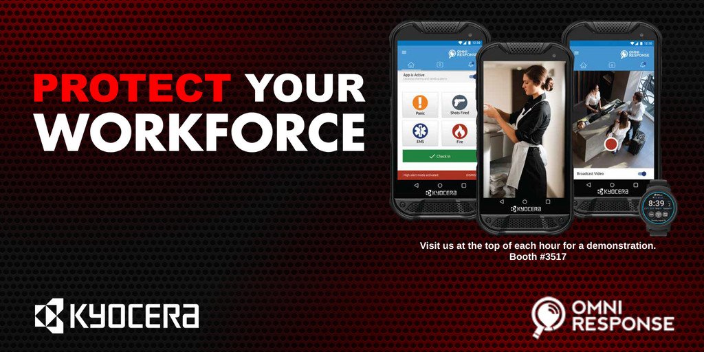 KyoceraMobile's tweet photo. Monitor. Detect. Respond. @KyoceraMobile and @OmniResponse have a fully customizable solution to keep your staff and assets safe. Visit us. #HITEC #Kyoceramobile #OmniResponse https://t.co/IGRrGma7uQ