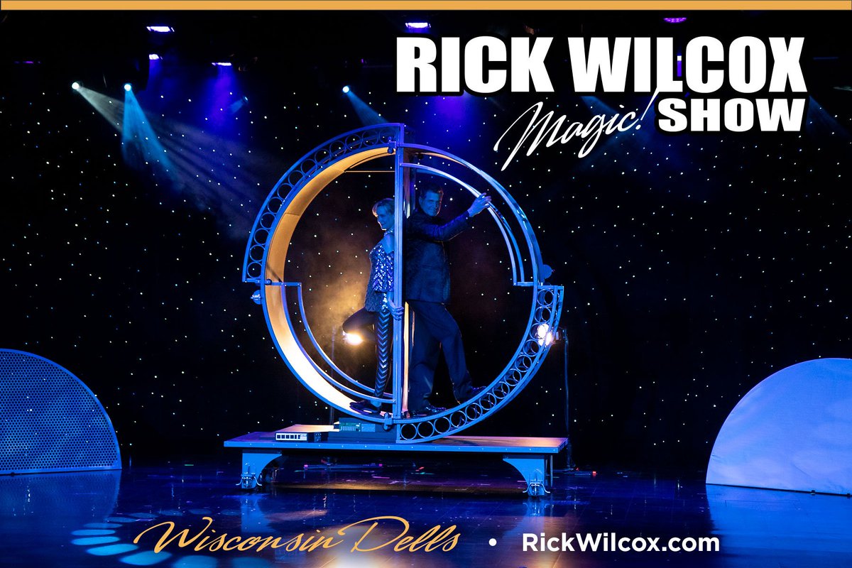 rickwilcoxmagic's tweet photo. This dynamic duo is BACK! The summer season kicks into high gear in the Dells, starting TOMORROW at 4pm... get your tickets here: https://t.co/KvQrCWHVXU https://t.co/TjB2KpLTFq