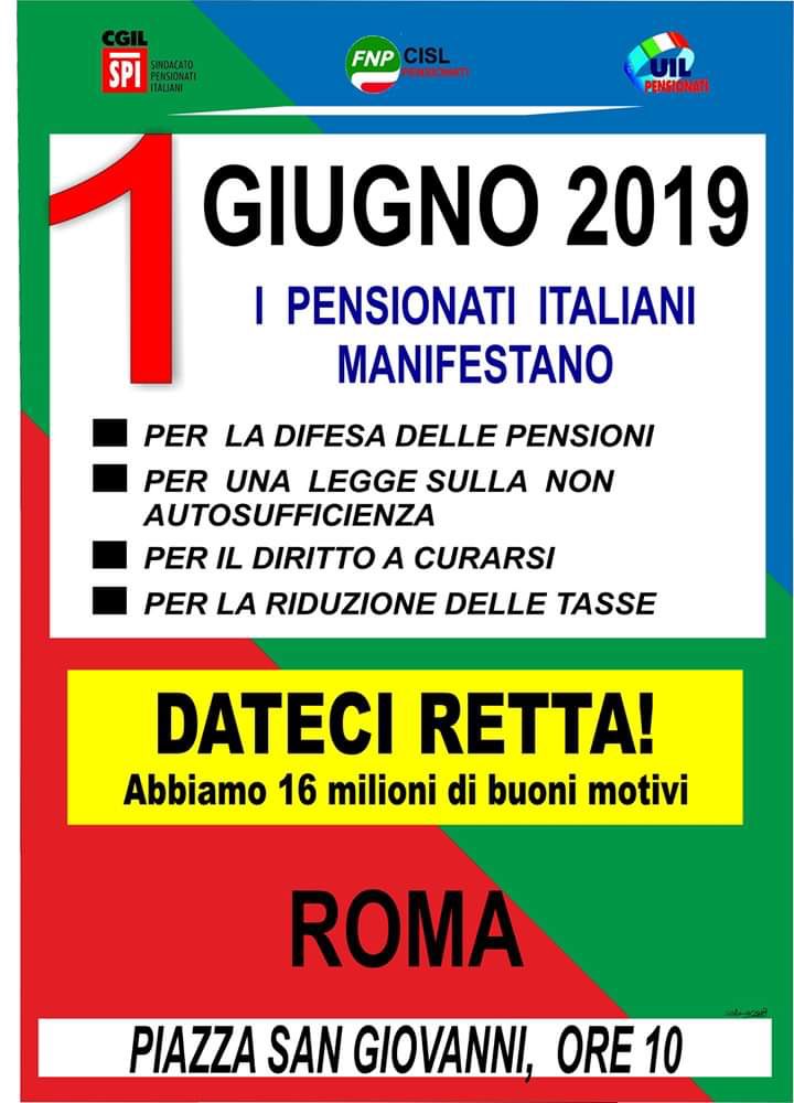 felicealfonsi's tweet photo. ##DATECI RETTA -DOMANI 1 GIUGNO TUTTI IN PIAZZA SAN GIOVANNI A MANIFESTARE โ16 MILIONI DI BUONI MOTIVI https://t.co/YbwqFcIG7m