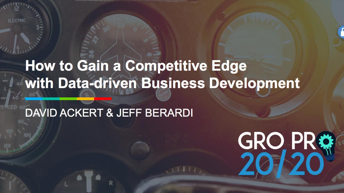 DavidAckert's tweet photo. Looking forward to #GroPro2020 next week! I'm presenting with Jeff Berardi on "How to Gain a Competitive Edge with Data-Driven BD."
Roll out a program that out-performs 80% of your competitors.
Get 15% off with ACKERT15 - https://t.co/Yl7AkoPDk1.
#Legalmarketing #LMAMKT https://t.co/FLiUsENENw