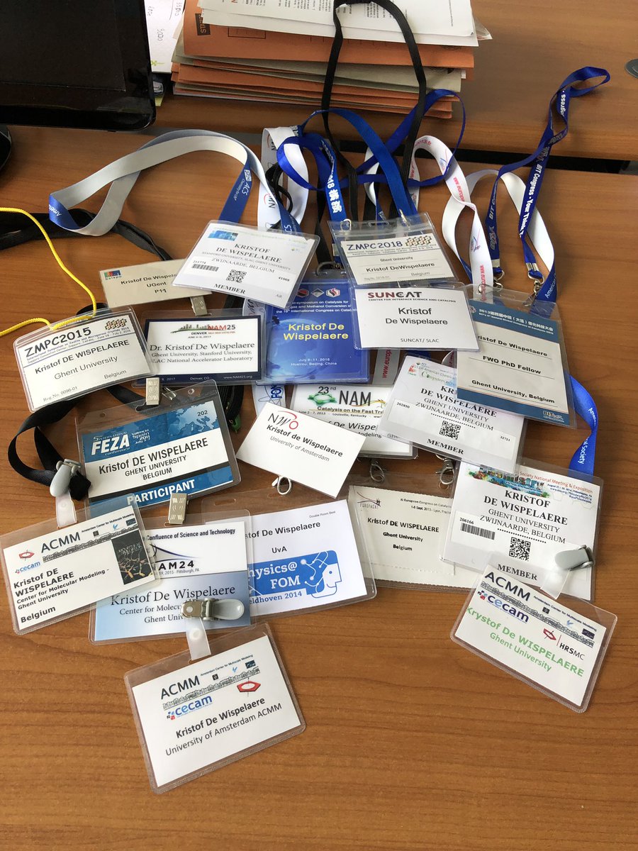 Office cleaning day ... looks like I’ve been to a lot of conferences in the past 8 years. 👨🏼‍🔬 #phd #postdoclife