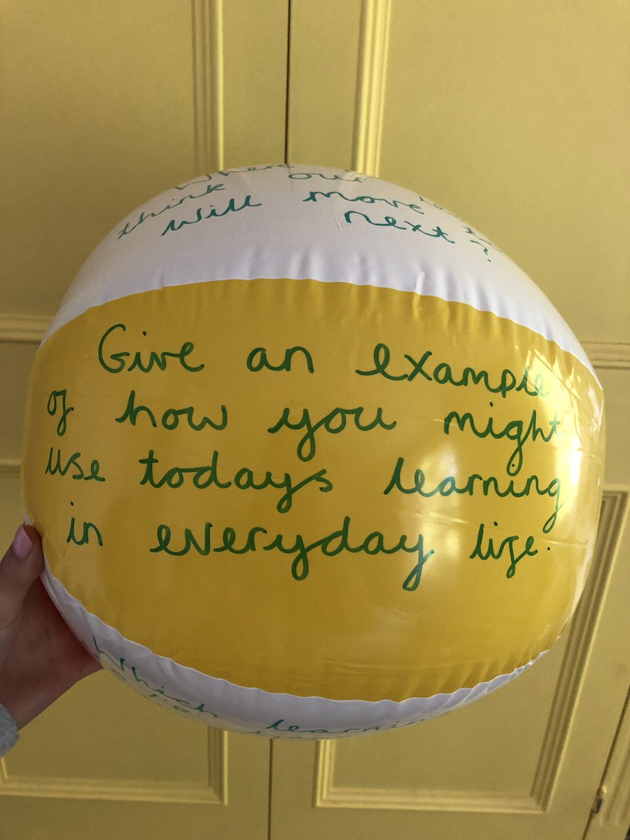 misslteaching's tweet photo. Updated my plenary ball this afternoon - children love it and such an easy way to capture learning at the start, during or end of the lesson. https://t.co/ULrpjjaMok