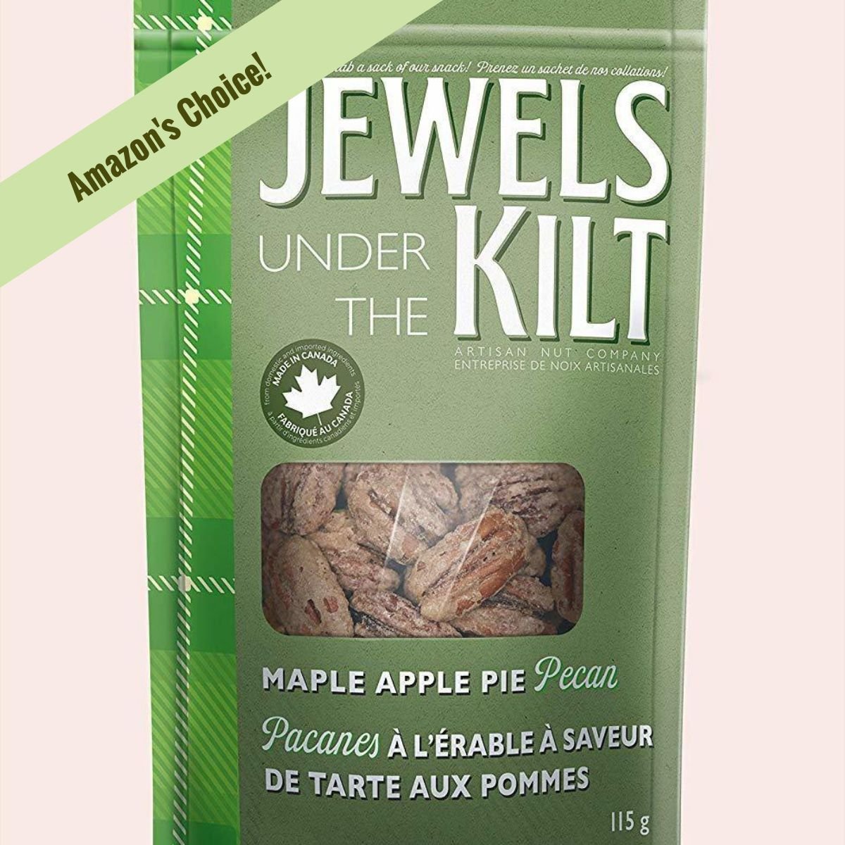 Jewelsunderthek's tweet photo. We are so excited! Amazon has rated our Apple Pie Pecans an “Amazon Choice”! 

We are so grateful for the support of our new and loyal customers. Thank you! 

 @jewelsunderthekilt https://t.co/QzIY7gjaxS

#AmazonsChoice #mapleroastednuts #Canadianproduct #nowonAmazon https://t.co/W3Lb7TrQEv