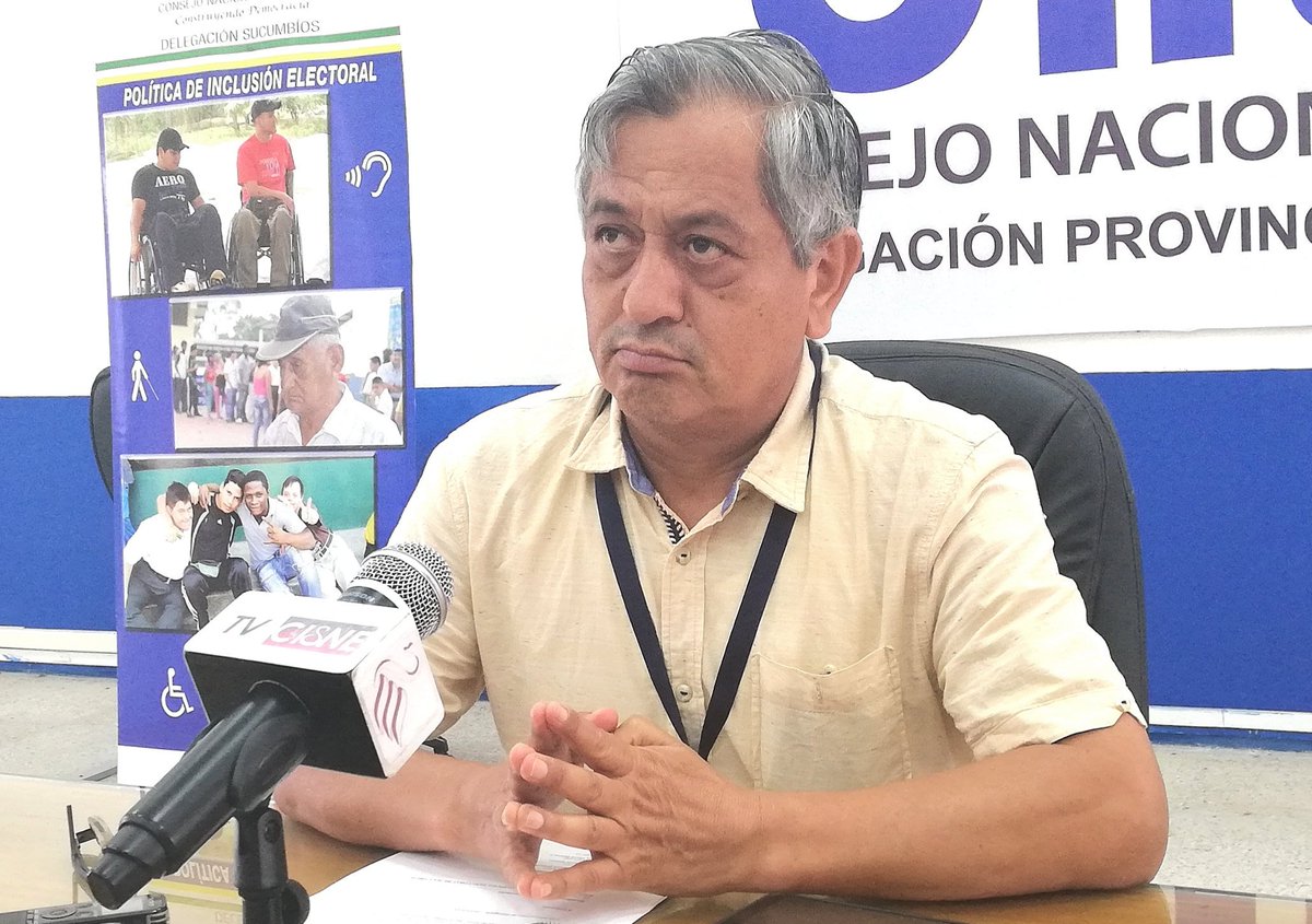 .<a href="/aaaguilar2013/">Armando Aguilar Ec</a> director del CNE #Sucumbíos indicó en rueda de de prensa que la próxima semana se conformarán los #ColegiosElectorales