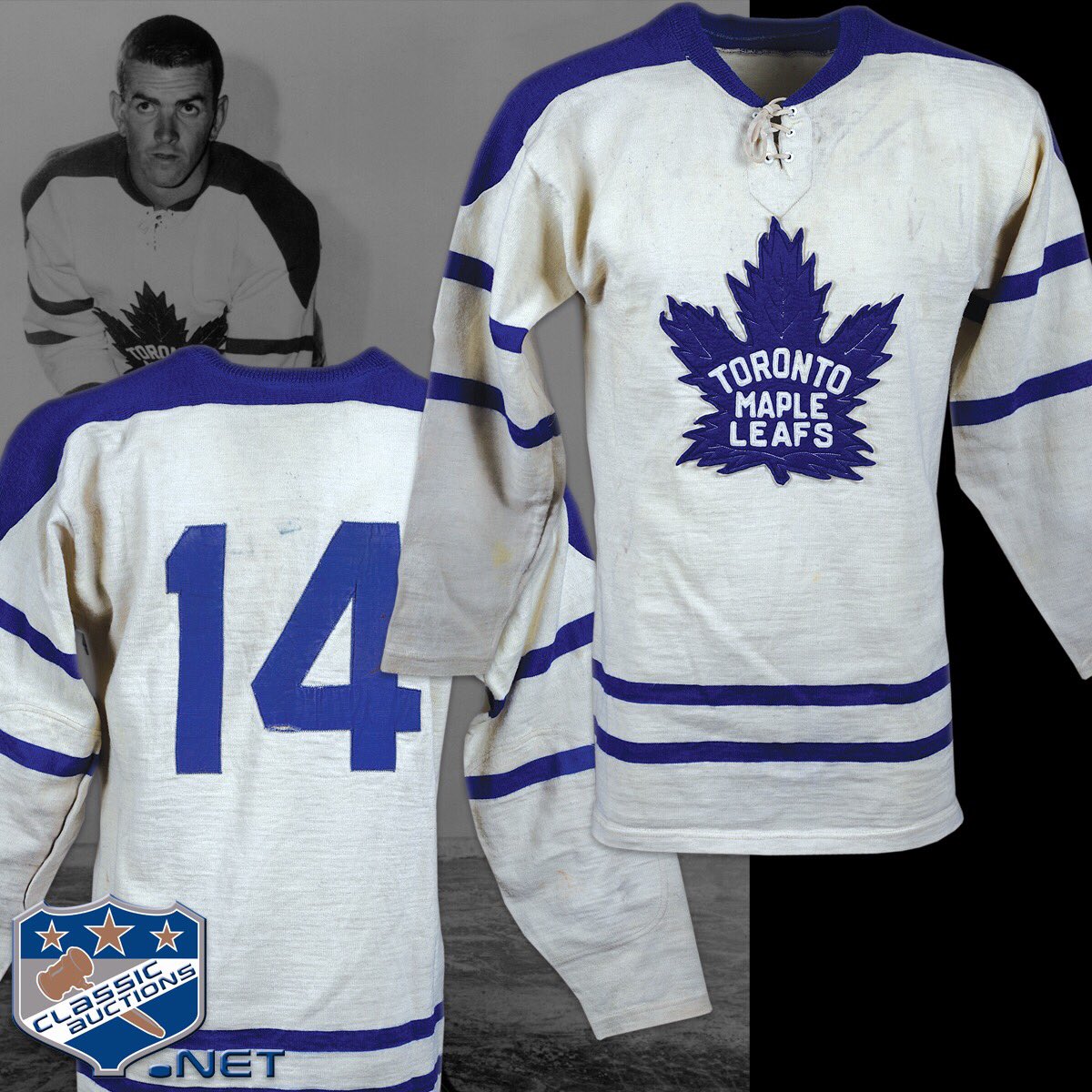 classic_auction's tweet photo. Lot 177 : Dave Keon's 1960-61 Toronto Maple Leafs Game-Worn Rookie Season Wool Jersey with LOA - Calder Memorial Trophy Season! - Photo-Matched!
#Spring2019Auction -- Bidding Ends June 18th
https://t.co/qi03S8UtRP
#DaveKeon #Keon #TorontoMapleLeafs #Toronto #MapleLeafs #Leafs https://t.co/VdI9dHpXIa