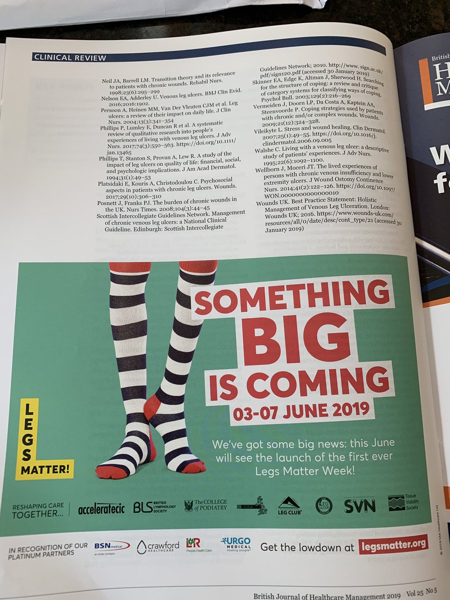 SamanthaSHaynes's tweet photo. I am so proud this article,  written with Sam Holloway, has been published and even better Legs Matter Week is  below our references!   @MScWHTR @LegsMatter @SolentTvns @SolentNHSTrust https://t.co/sd9UUIGjHR