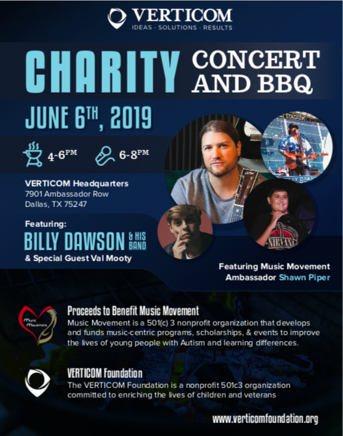 MusicMvmt's tweet photo. Thank you to @VERTICOMTX for planning this great event supporting our cause! They are wonderful friends to have, and strong advocates for our mission of developing &amp; funding music-centric therapy programs for young people with #Autism &amp; #IDD https://t.co/TKEoIdNl0N
