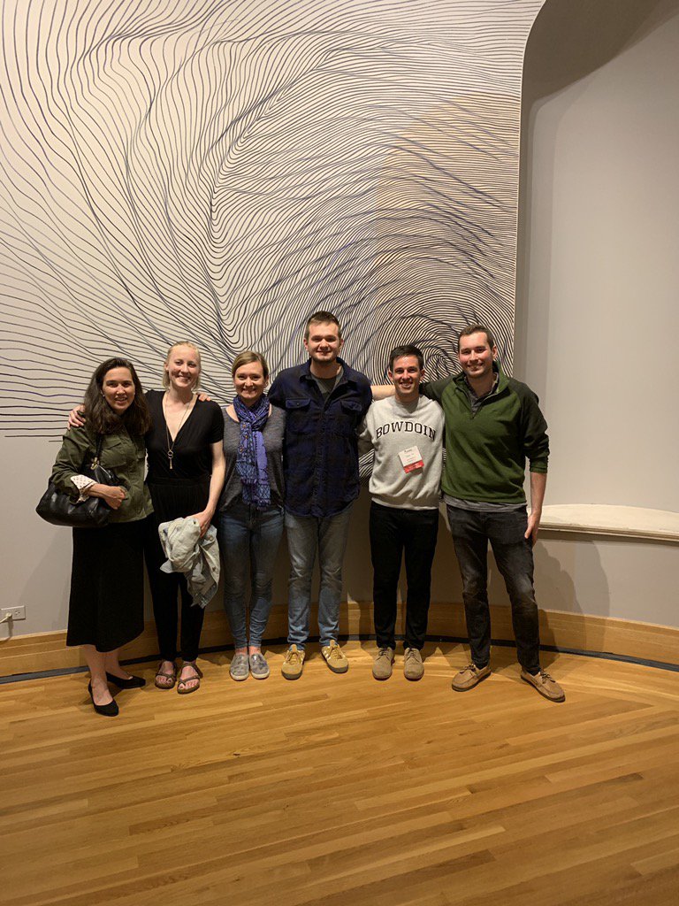 annecgoodyear's tweet photo. Fun @BowdoinMuseum  @BowdoinCollege Reunions w/Abbie Geringer, Natalie &amp; Brennan Clark, Sam Weyrauch, James Dennison https://t.co/47QZOj1FKP