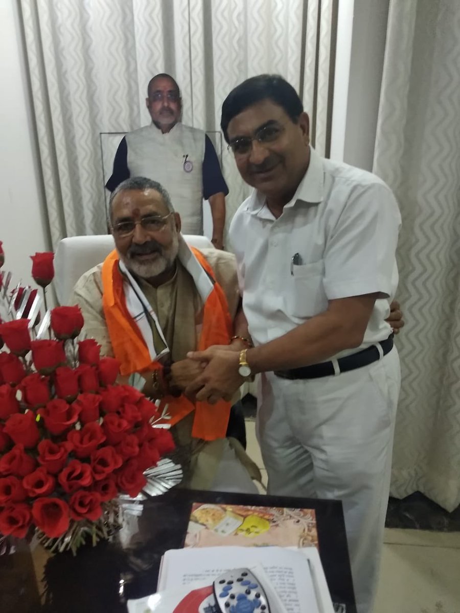 DrKathiria's tweet photo. Many Congratulations and best wishes @girirajsinghbjp ji on taken upon the charge as a cabinet Minister for Animal Husbandry, Dairying and Fisheries.
#ModiSakar2
#ModiCabinet2 https://t.co/5hkyN2goXR