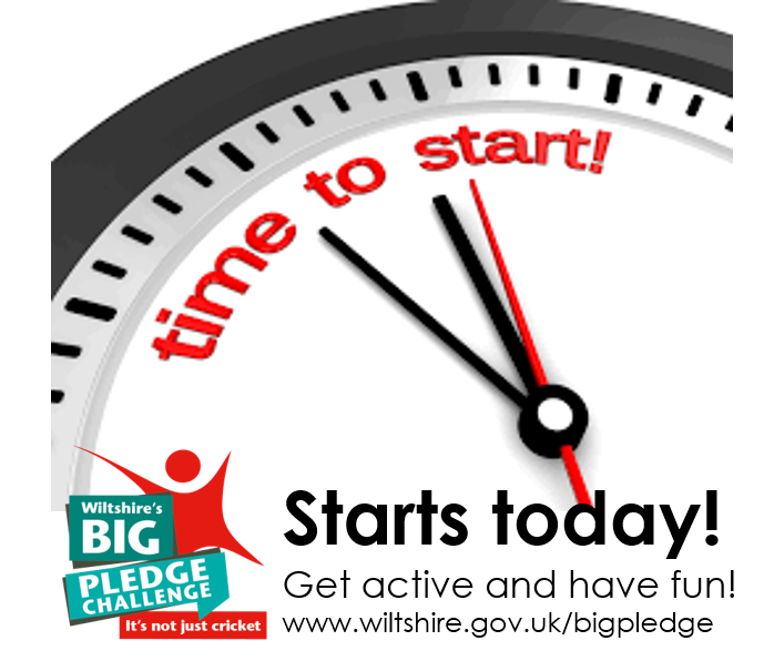 Sport4Wiltshire's tweet photo. Get set.. Go! the #BigPledge Challenge has started so time to start recording your activity!! Not signed up?...no problem go to https://t.co/pGvTEJpWVK and sign up now and start logging your activity! @BBCWiltshire @WiltsCricket @wiltscouncil https://t.co/wckYxVuhth