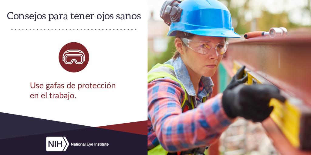 NatEyeInstitute's tweet photo. Utilice gafas protectoras para proteger sus ojos mientras realiza actividades que los ponen en riesgo de lesiones. Será compensado más adelante. Más consejos en https://t.co/YjaOtfER6k #MesdelaVisiónSaludable #MyVisionMyFuture https://t.co/JDHLs00OZe