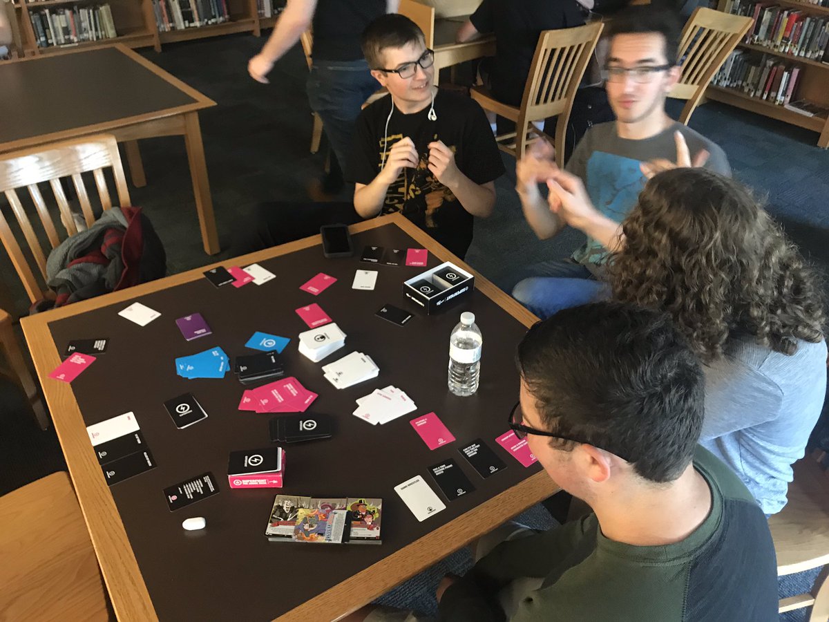 FaitakesJMHS's tweet photo. @MahopacLib hosting the Gaming clubs 2019 tabletop game day.  #InternationalTableTopGameDay  @GeekandSundry https://t.co/O2F0i1alqB