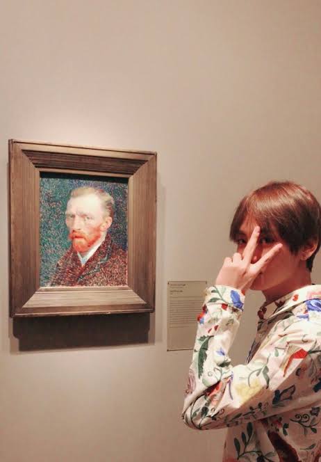 Taehyung visiting the exhibition of his favorite artists  you can tell how deeply he is inspired by them and their art. I love him <33  #BTSV  @BTS_twt  #V  #Taehyung