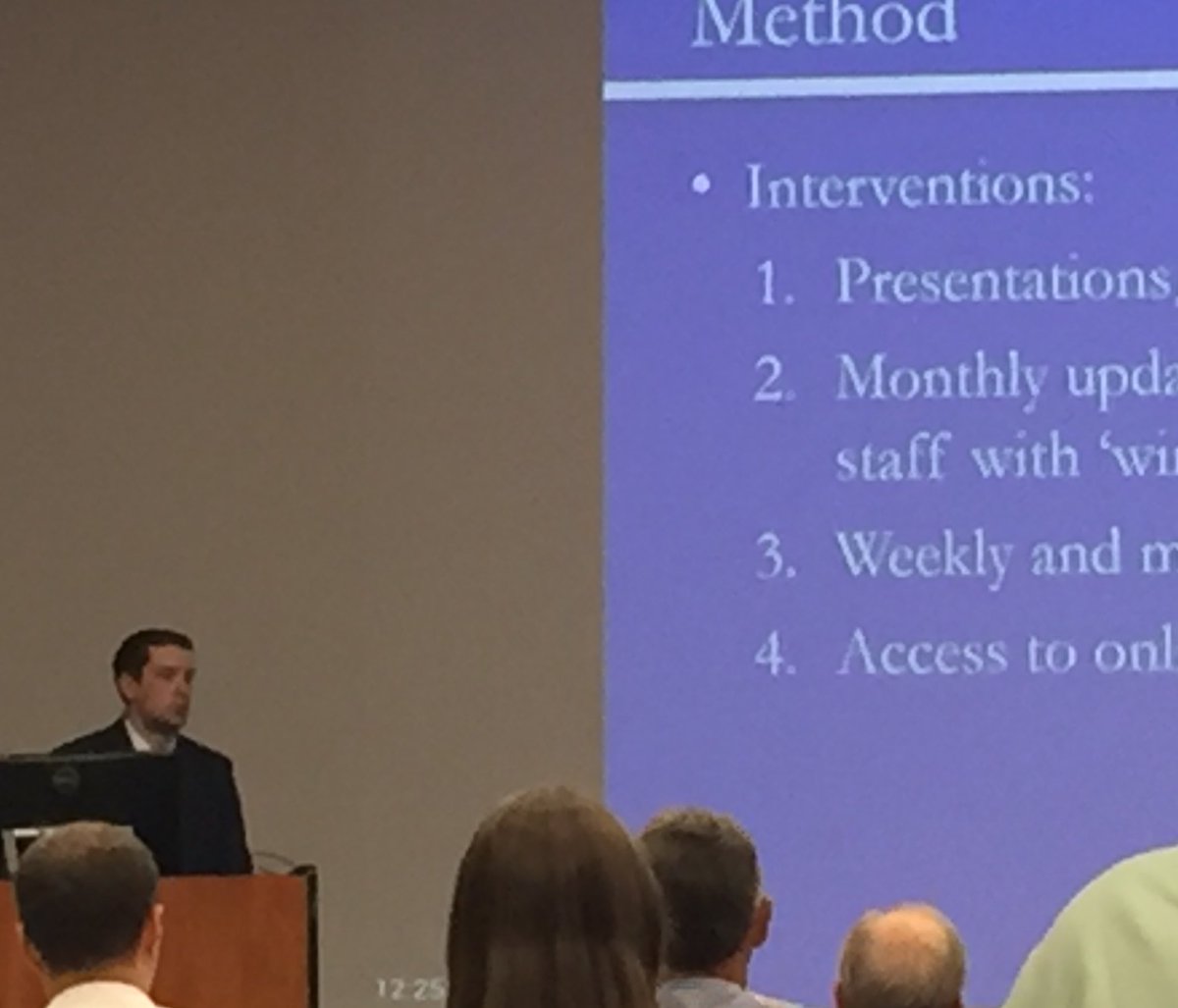 Drs. Breazile, Jordan, Klinger, and Santos  - PGY 2s and 3s - presenting their respective research at UK Grand Rounds Resident Research Day.