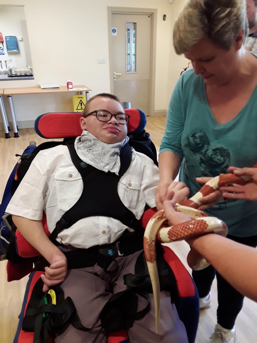 ChestnutSussex's tweet photo. Thank you to @RepTylers for visiting Chestnut Tree House yesterday. Craig, Ellie and Robbie enjoyed meeting all the animals, including the snake as pictured below! 🐍

For the meeting exotic animals, critters and creepy-crawlies. For overcoming fears. #ForTheNow https://t.co/NtO8ayJPU4