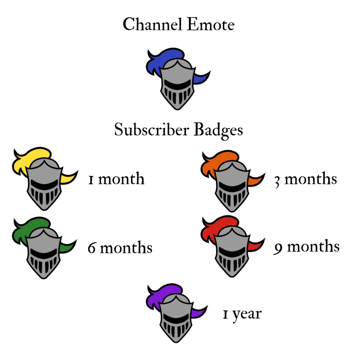 Gilien21's tweet photo. Join the ranks of the Spectrum Knights!  Check out my Twitch channel, and earn your helmet ploom by subscribing!  Looking forward to seeing my chat populated with these:

#TwitchTV #PleaseRT
#ChannelEmotes #CustomEmotes

https://t.co/4Q9xb9JpYS https://t.co/aca3MNcvzm