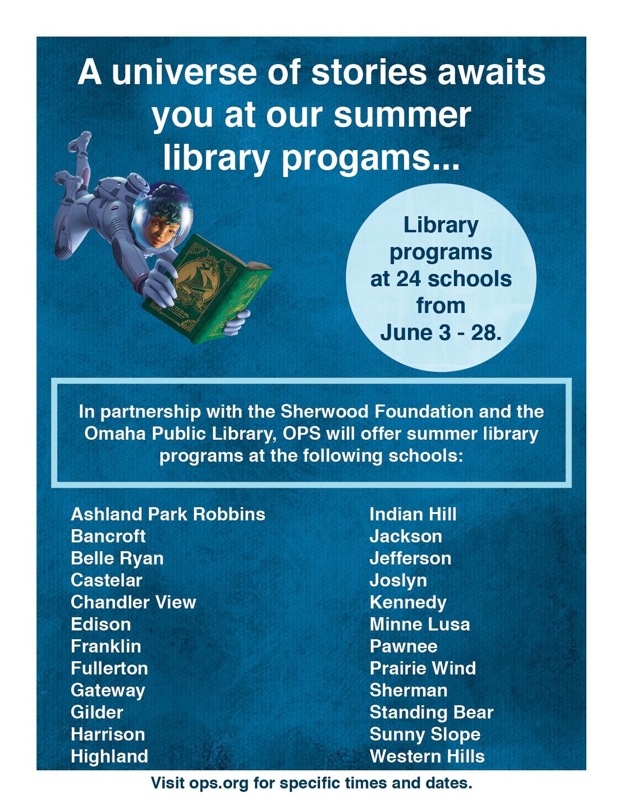 Omaha Public Schools on Twitter "Our summer library program starts on