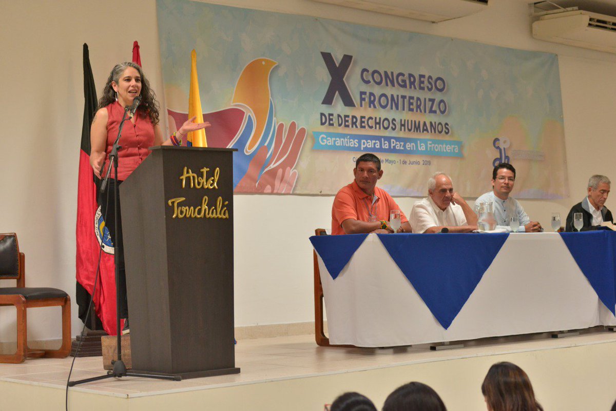 PizarroMariaJo's tweet photo. Creemos que sí hay un escenario para materializar un cambio en este país y es el escenario de los actores sociales que llegan a representarnos. @cpdhnorte2018

Hoy en el décimo Congreso Fronterizo de Derechos Humanos en #Cúcuta https://t.co/purDrgetU8