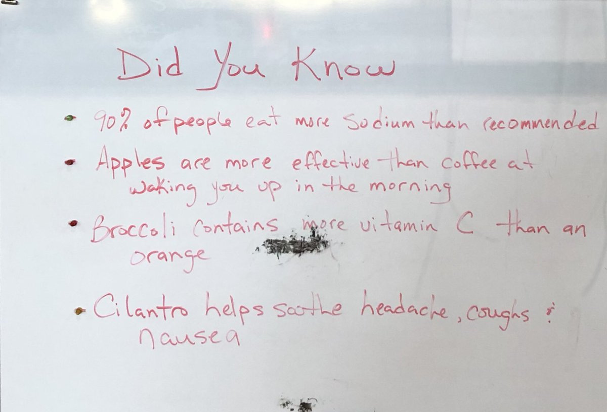 Healthy eating tips in Moncton this week. Just a few interesting facts about the foods we eat. <a href="/AndreasHartung3/">UPS Atlantic Canada CHSP</a> <a href="/AGrandillo/">Moncton CHSP Team</a> #UPSCanadaSafetyCup