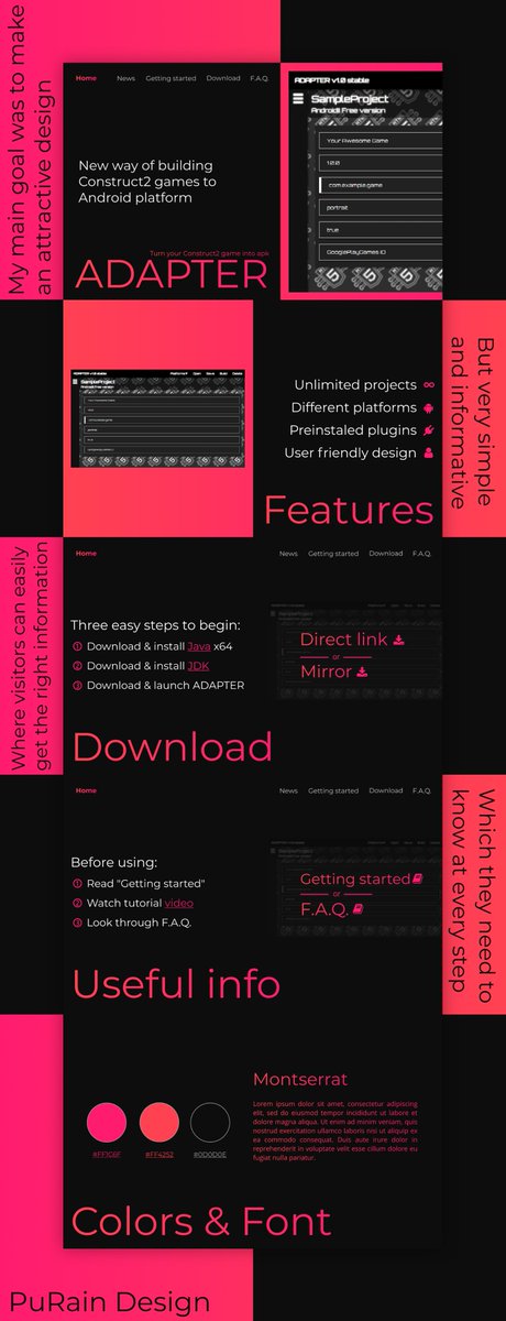 PuRainDesign's tweet photo. Simple concept of website to guide users through different aspects of the ADAPTER software
#PuRainDesign #webdesign #art #flat #design #vector #simple #creative #art #graphicdesign #inspiration #webdev #concept https://t.co/lT425qiCWs