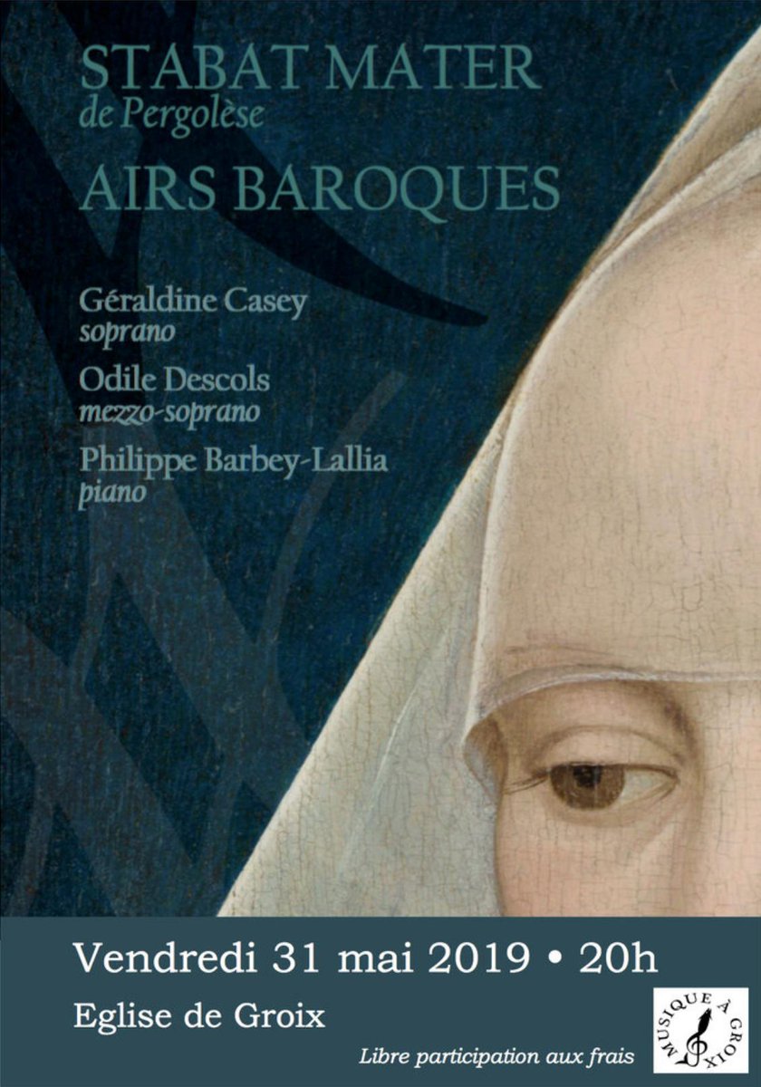 Pour finir cette belle journée ensoleillée, nous avons le plaisir de vous convier à notre #concert de ce soir, vendredi 31 mai 20h à l'Eglise de #Groix : Sabat Mater et Airs Baroques.
musiqueagroix.com
#musiqueagroix #musique #baroque #iledegroix #morbihan #bretagne