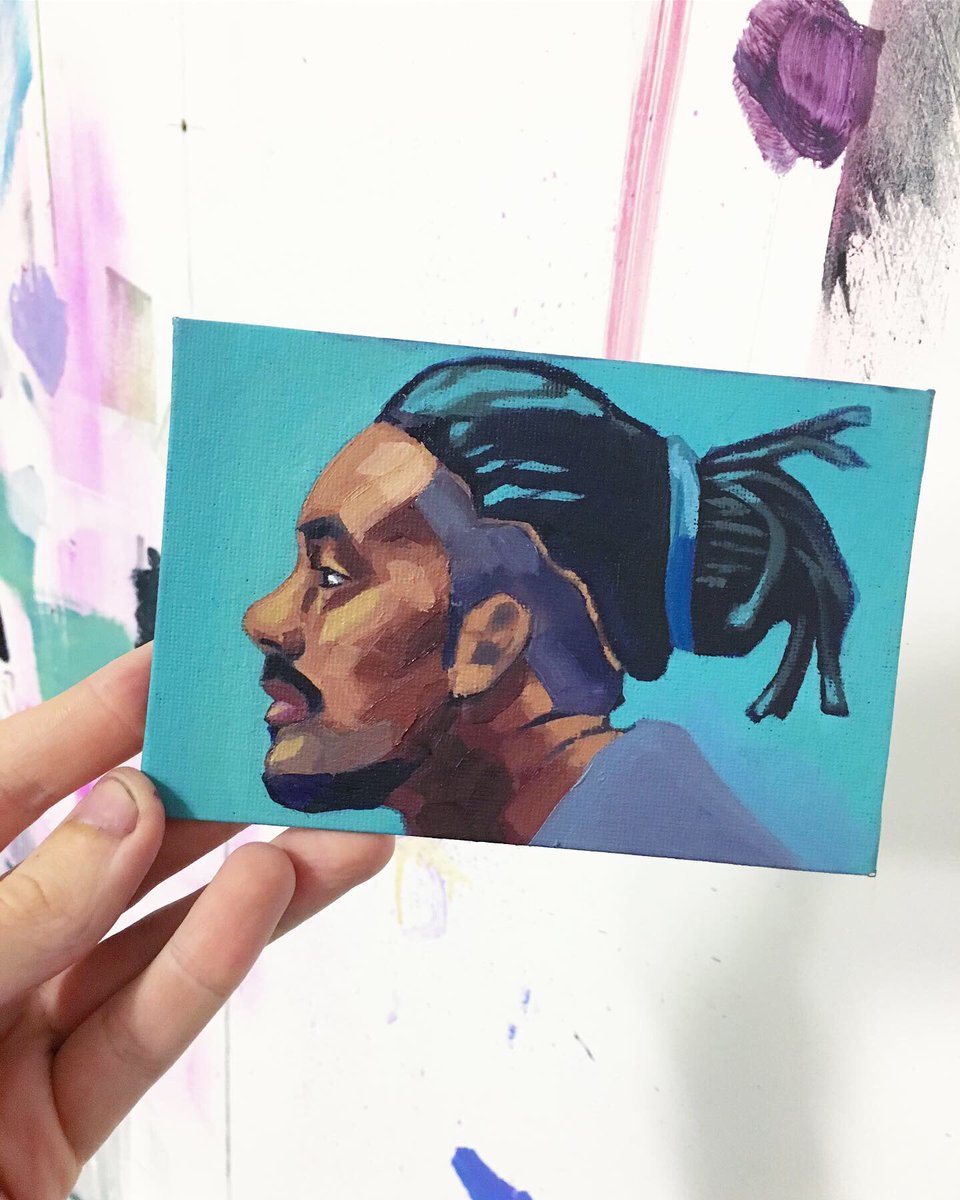 BradKennyStudio's tweet photo. .
My postcard art piece for @artcanorg latest fundraiser exhibition.
5th June at Fitzrovia Gallery.
.
“Tim”
2019
Oil on canvas board
10cm x 15cm
-NOW AVAILABLE-
.
(Side note) Artist Time Fowler’s solo exhibition “Alpha Male” will be 6th-21st July, visit @TimFowler85 for more info https://t.co/8mJsDEBGww