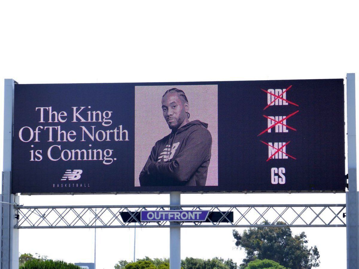 statementsmedia's tweet photo. Hats off to @newbalance for this amazing campaign! 

Give us a call if you want some free media space in Toronto... if @kawhileonard  is involved, it's on the house! #Raptors #Billboards #freeadvertising #StatementsMedia https://t.co/l3mY0fYs6h